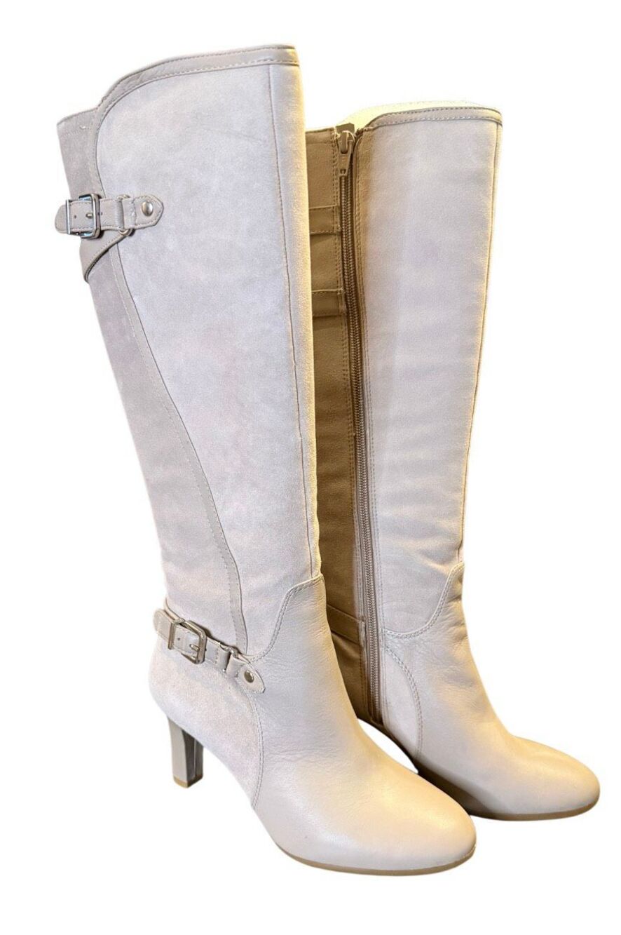 NWT Alex Marie Divah Slate Leather Knee High Boots Sz.6